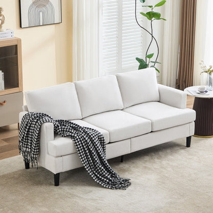 Canapé 3 places - Tissu respirant, accoudoirs de soutien et pieds robustes