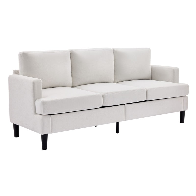 Canapé 3 places - Tissu respirant, accoudoirs de soutien et pieds robustes