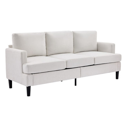 Canapé 3 places - Tissu respirant, accoudoirs de soutien et pieds robustes