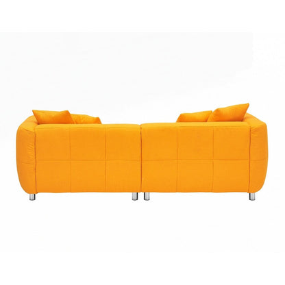 Canapé 3 places avec cadre en bois massif et 4 coussins