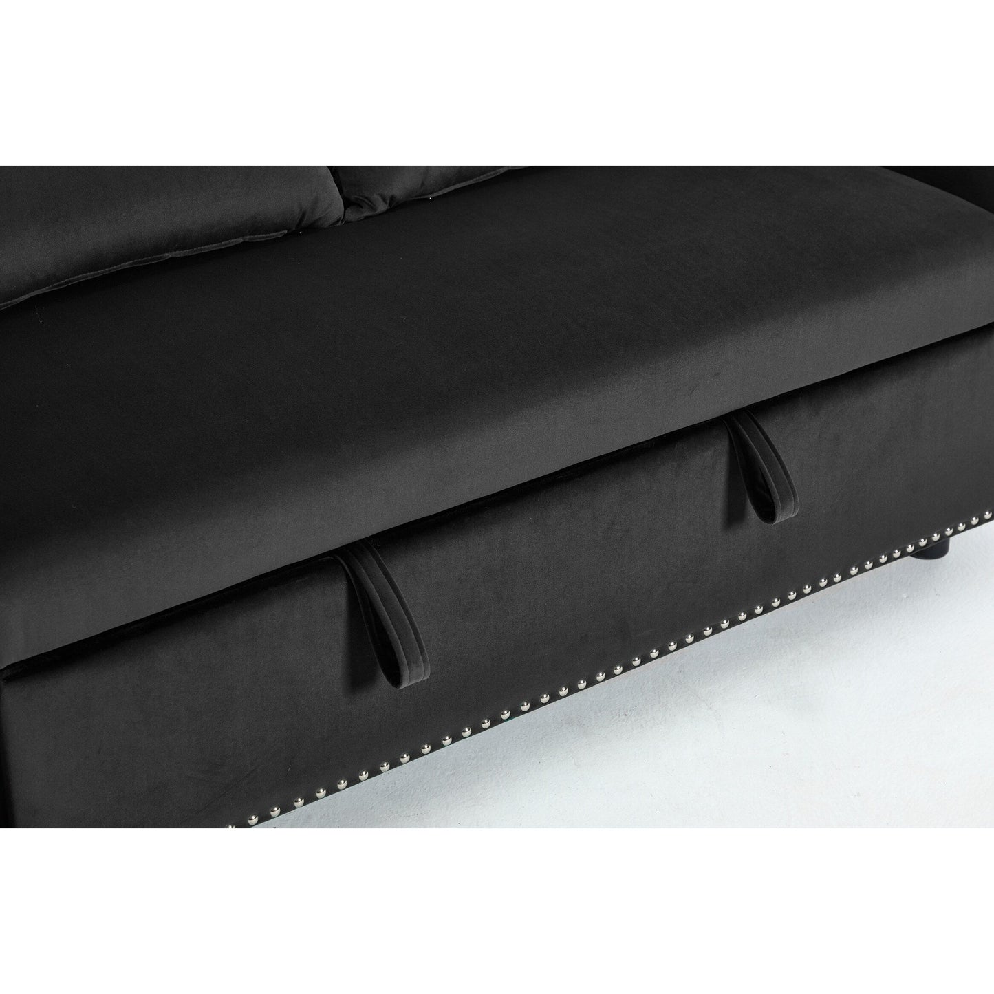 Canapé-lit futon convertible 3 en 1, 55 places, 2 oreillers, ports USB et poches latérales