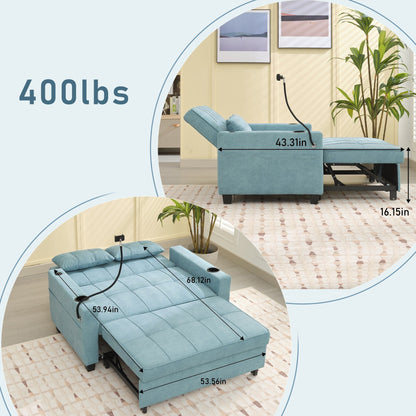 Canapé-lit convertible 3 en 1 avec ports USB