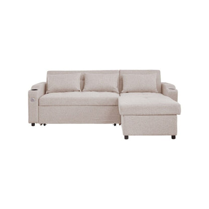 Canapé-lit gigogne 3 en 1 avec ports USB et porte-gobelets