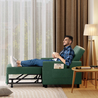 Canapé-lit gigogne 3 en 1, convertible, moderne, réglable et rembourré