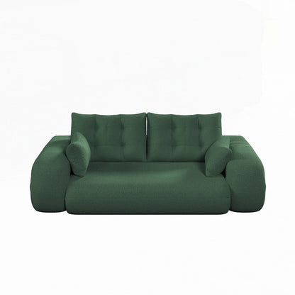 Canapé-lit 3 en 1 en tissu Teddy rempli de mousse