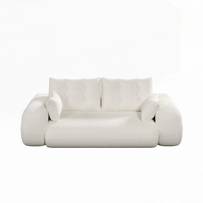 Canapé-lit 3 en 1 en tissu Teddy rempli de mousse