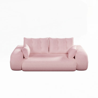 Canapé-lit 3 en 1 en tissu Teddy rempli de mousse