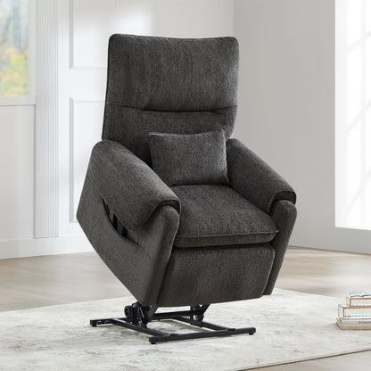 Fauteuil inclinable à assistance électrique 30 po en chenille gris acier