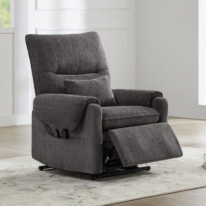 Fauteuil inclinable à assistance électrique 30 po en chenille gris acier