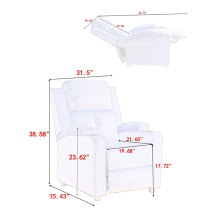 Fauteuil inclinable de 31,5 po de large avec 2 porte-gobelets