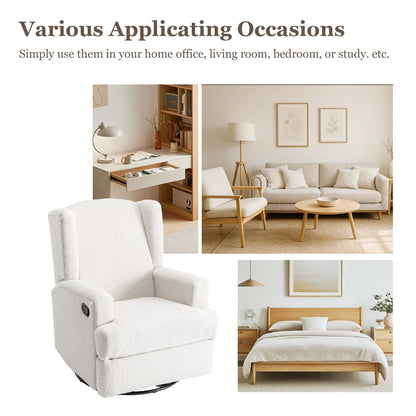 Fauteuil inclinable pivotant à oreilles de 31 po de largeur pour chambre d'enfant