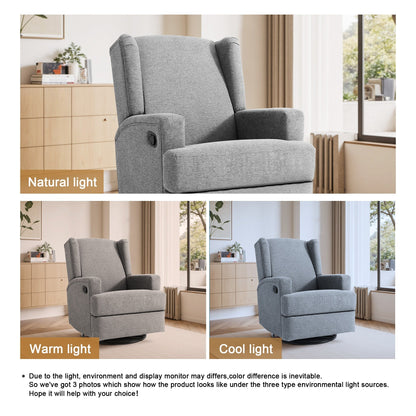 Fauteuil inclinable pivotant à oreilles de 31 po de largeur pour chambre d'enfant