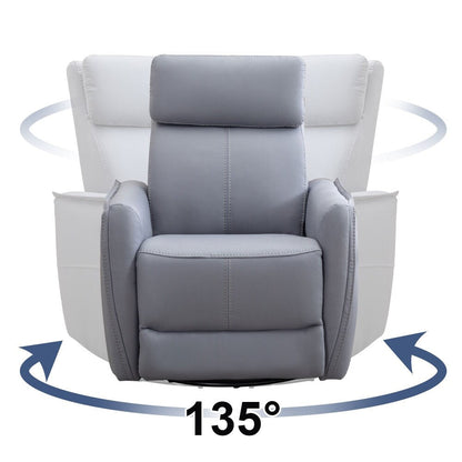 Fauteuil inclinable pivotant et électrique de 32,3 pouces de large avec ports USB