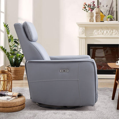 Fauteuil inclinable pivotant et électrique de 32,3 pouces de large avec ports USB