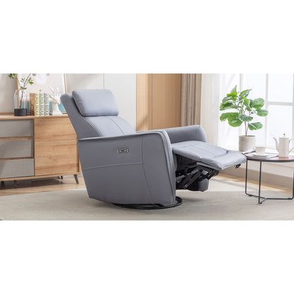 Fauteuil inclinable pivotant et électrique de 32,3 pouces de large avec ports USB