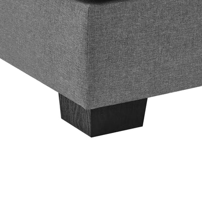 Chaise longue large de 34 po, rembourrage doux, mélange de polyester durable, siège et dossier capitonnés à boutons offrant un style et un confort intemporels