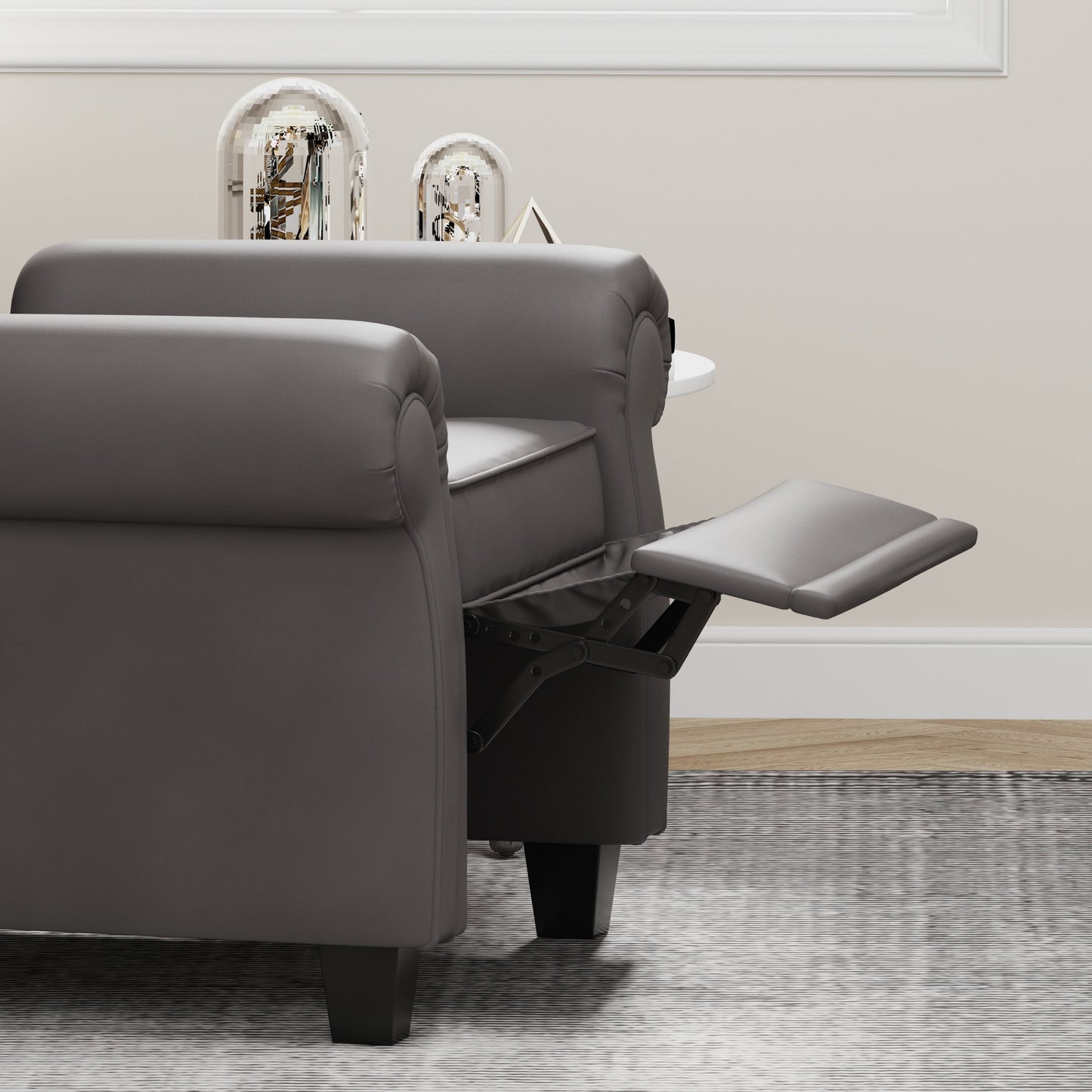 Fauteuil capitonné réglable 35.04 avec pieds robustes