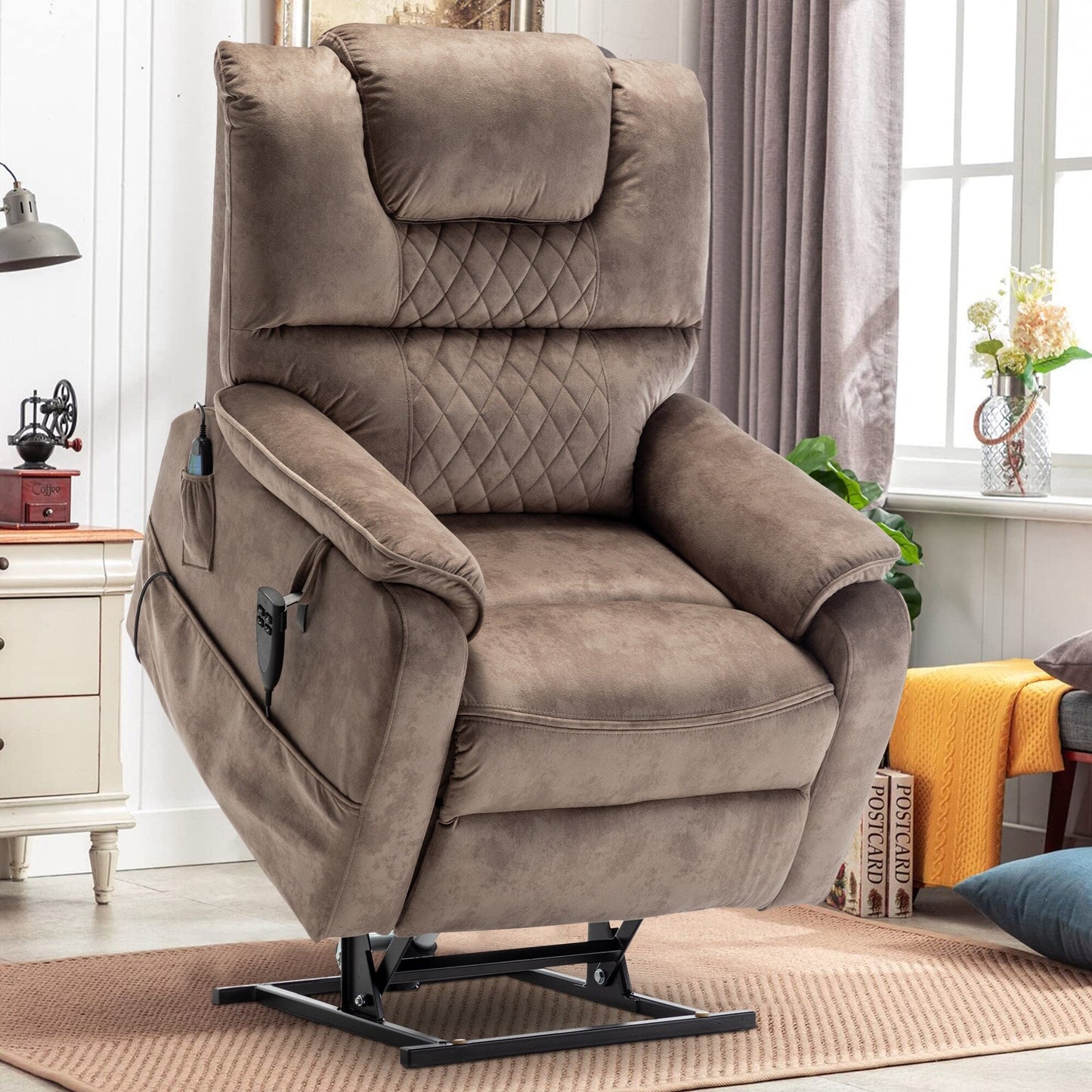 Fauteuil inclinable électrique double de 35,5 W, massage et chauffage, 180 degrés