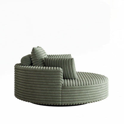 Fauteuil pivotant à 360 degrés en velours côtelé et mousse chenille, canapé simple