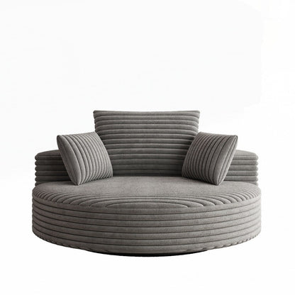 Fauteuil pivotant à 360 degrés en velours côtelé et mousse chenille, canapé simple