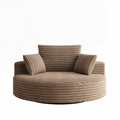 Fauteuil pivotant à 360 degrés en velours côtelé et mousse chenille, canapé simple
