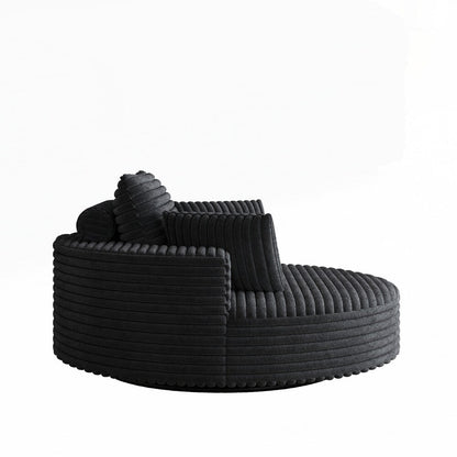 Fauteuil pivotant à 360 degrés en velours côtelé et mousse chenille, canapé simple