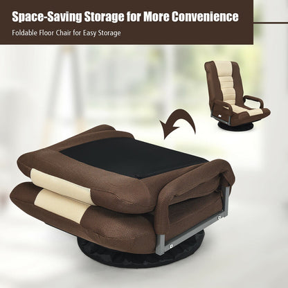 Chaise de jeu pivotante à 360 degrés avec dossier réglable et pliable