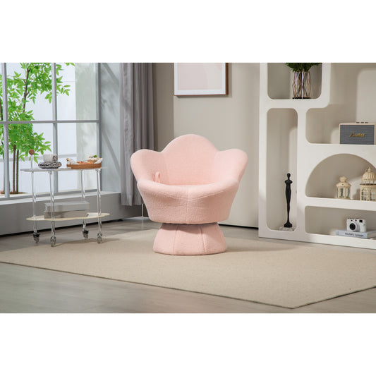 Fauteuil de salon pivotant à 360° moderne avec coussin moelleux pour salon, chambre ou bureau