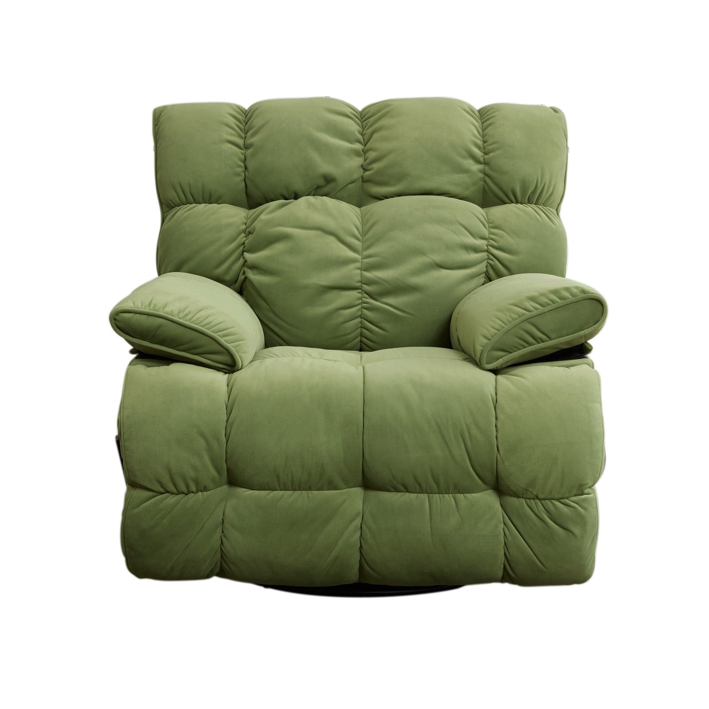Fauteuil inclinable pivotant à 360° en tissu d'ameublement, fauteuil à bascule inclinable simple avec soutien lombaire pour salon