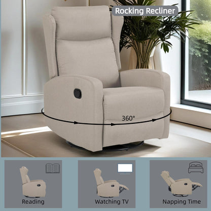Fauteuil inclinable pivotant à 360° avec dossier réglable - Design moderne pour salon, bureau et espaces de divertissement