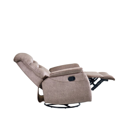 Fauteuil inclinable pivotant à 360° avec dossier réglable, tissu résistant, canapé inclinable moderne avec soutien lombaire