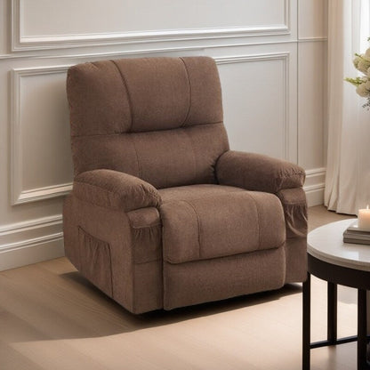 Fauteuil inclinable pivotant à 360° avec dossier réglable, fauteuil à bascule pivotant avec repose-pieds, coussins moelleux et poches latérales