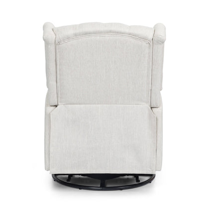 Fauteuil de salon pivotant à 360° de style classique pour salon ou chambre à coucher, inclinable à levier pour la lecture et la détente