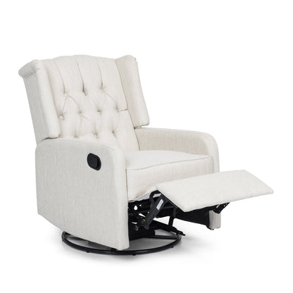 Fauteuil de salon pivotant à 360° de style classique pour salon ou chambre à coucher, inclinable à levier pour la lecture et la détente
