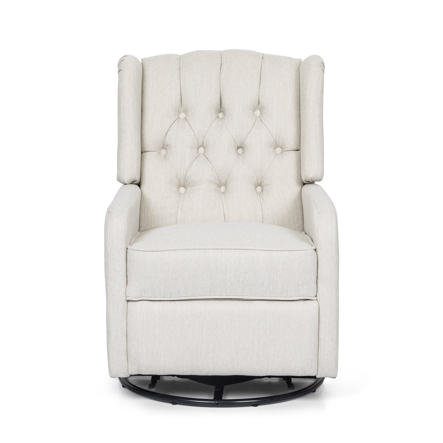 Fauteuil de salon pivotant à 360° de style classique pour salon ou chambre à coucher, inclinable à levier pour la lecture et la détente