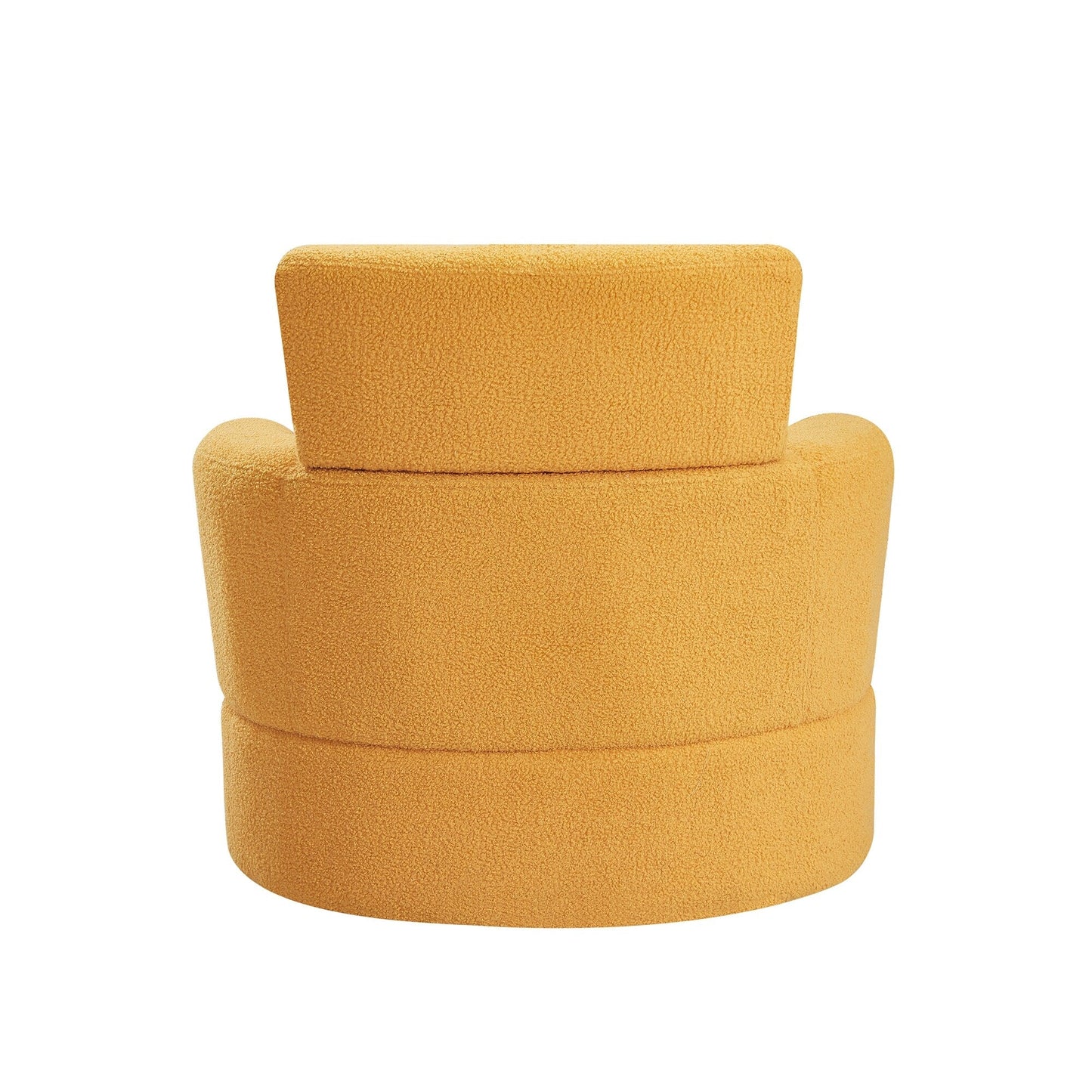 Fauteuil pivotant à 360°, fauteuil tonneau rembourré avec appui-tête réglable, fauteuil rond pivotant moderne pour salon