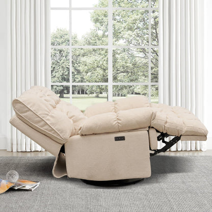 Fauteuil inclinable électrique pivotant à 360°, dossier haut moelleux, siège spacieux, plusieurs positions d'inclinaison pour un confort ultime