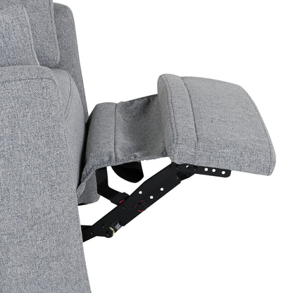 Fauteuil inclinable manuel pivotant à 360° avec dossier réglable et accoudoirs ergonomiques