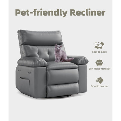 Fauteuils inclinables surdimensionnés pivotants à 360° avec chauffage et massage - Fauteuil inclinable paresseux