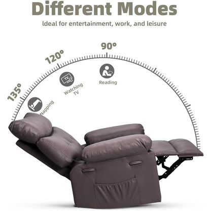 Fauteuils inclinables surdimensionnés pivotants à 360° avec chauffage et massage - Fauteuil inclinable paresseux