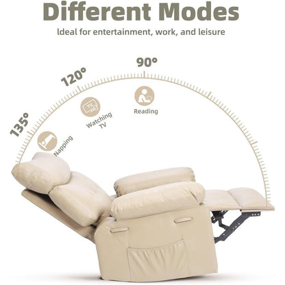 Fauteuils inclinables surdimensionnés pivotants à 360° avec chauffage et massage - Fauteuil inclinable paresseux