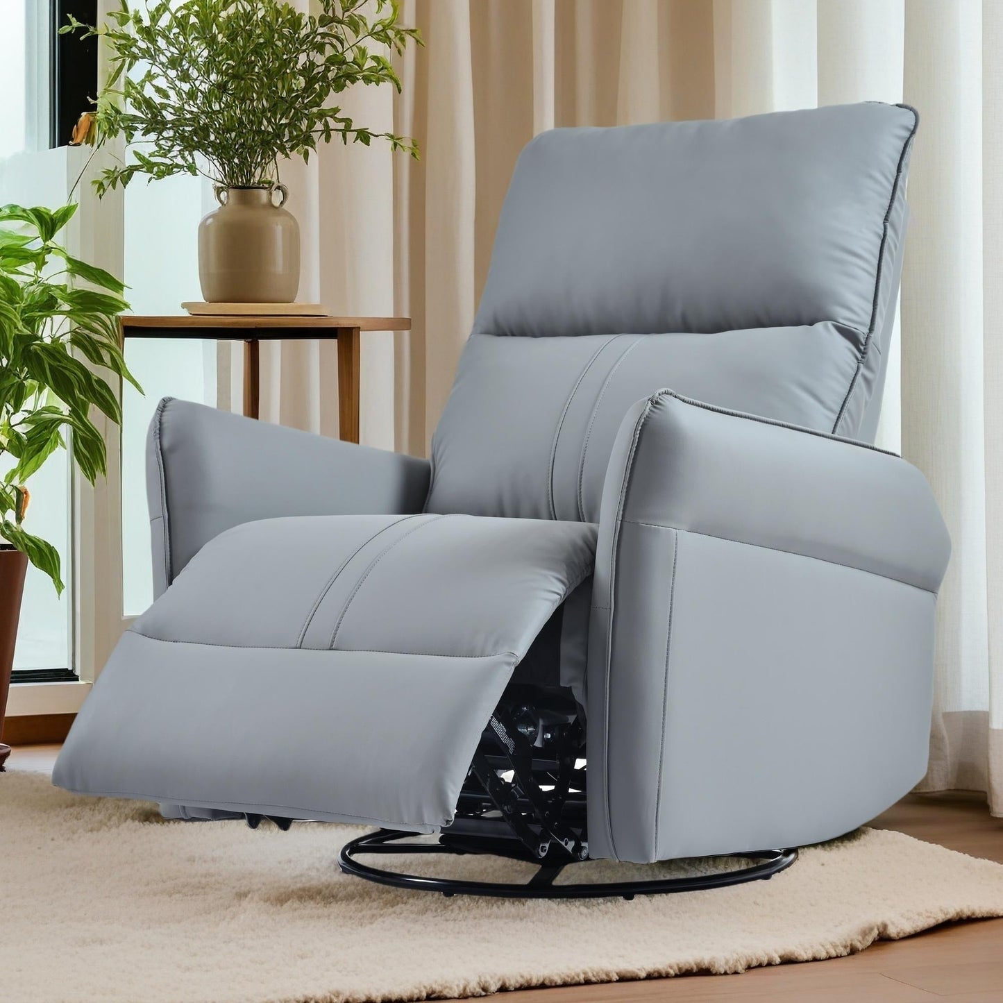 Fauteuil inclinable manuel pivotant à 360° pour salon et chambre à coucher