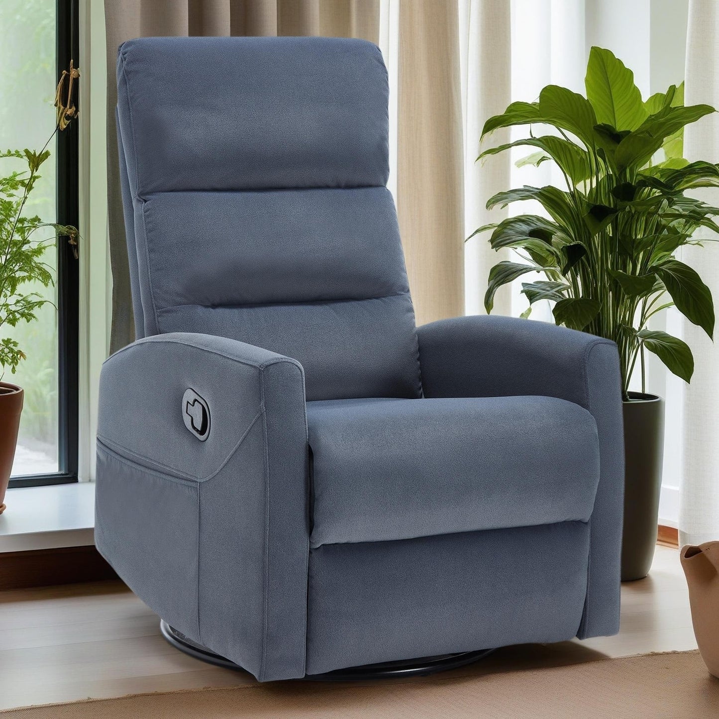Fauteuil inclinable manuel pivotant à 360° pour salon