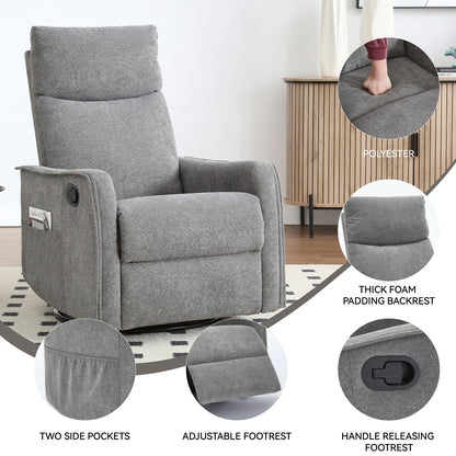 Fauteuil inclinable pivotant à 360° avec massage et chauffage lombaire