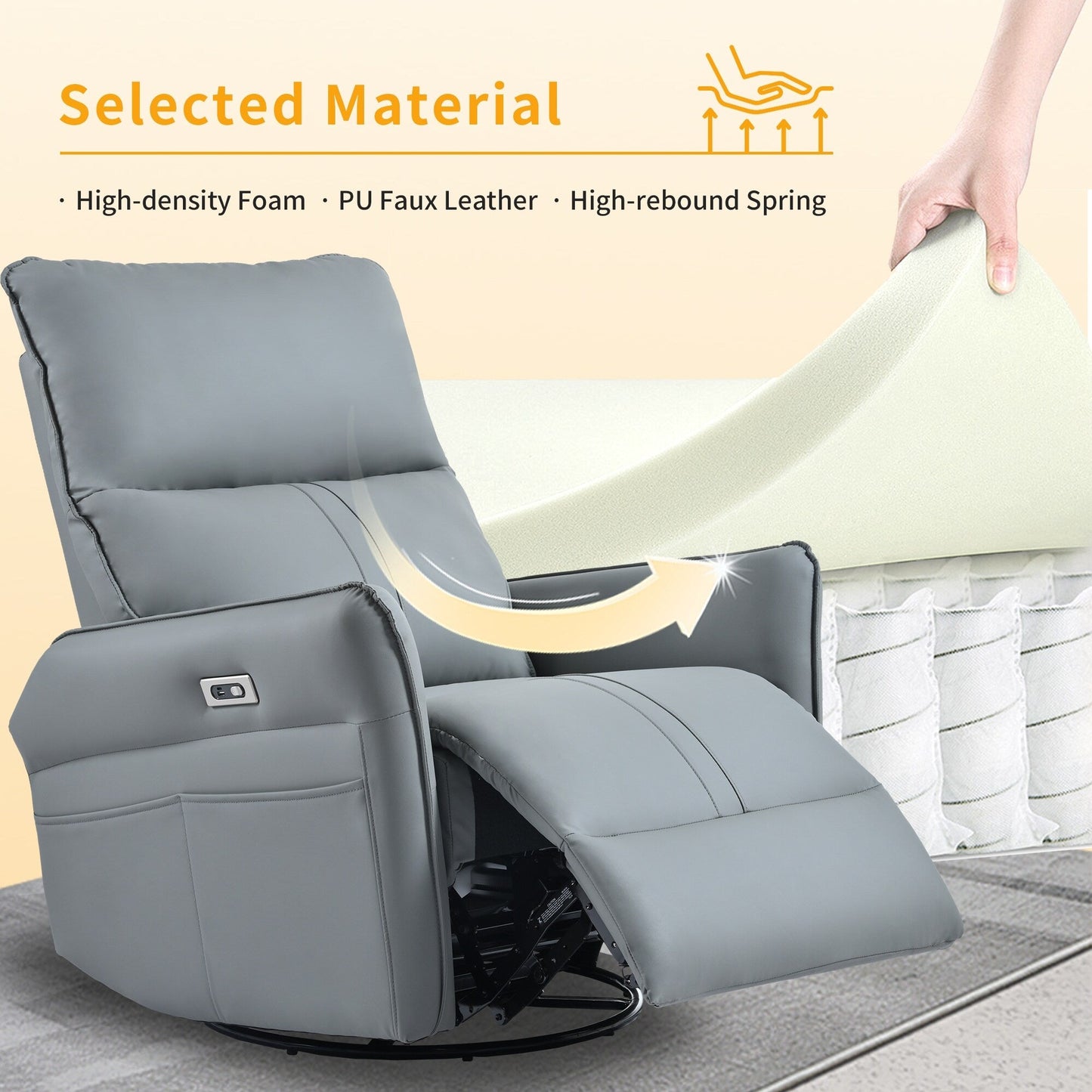 Fauteuil inclinable pivotant à 360°