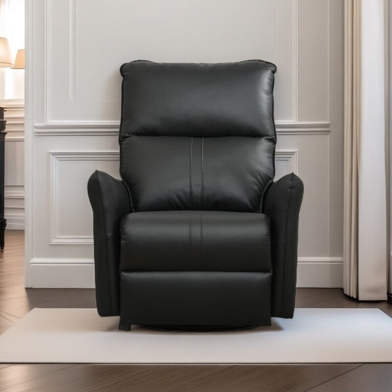 Fauteuil inclinable pivotant à 360°, planeur manuel avec repose-pieds, fauteuil de salon rembourré moderne pour petits espaces, poches latérales