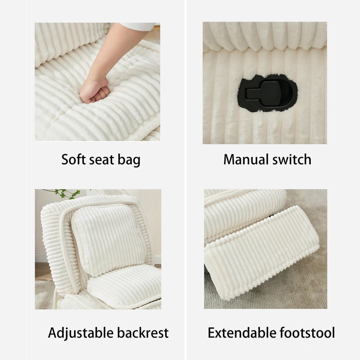 Canapé simple pivotant à 360°, canapé inclinable, fauteuil à bascule manuel sans accoudoirs, salon, bureau