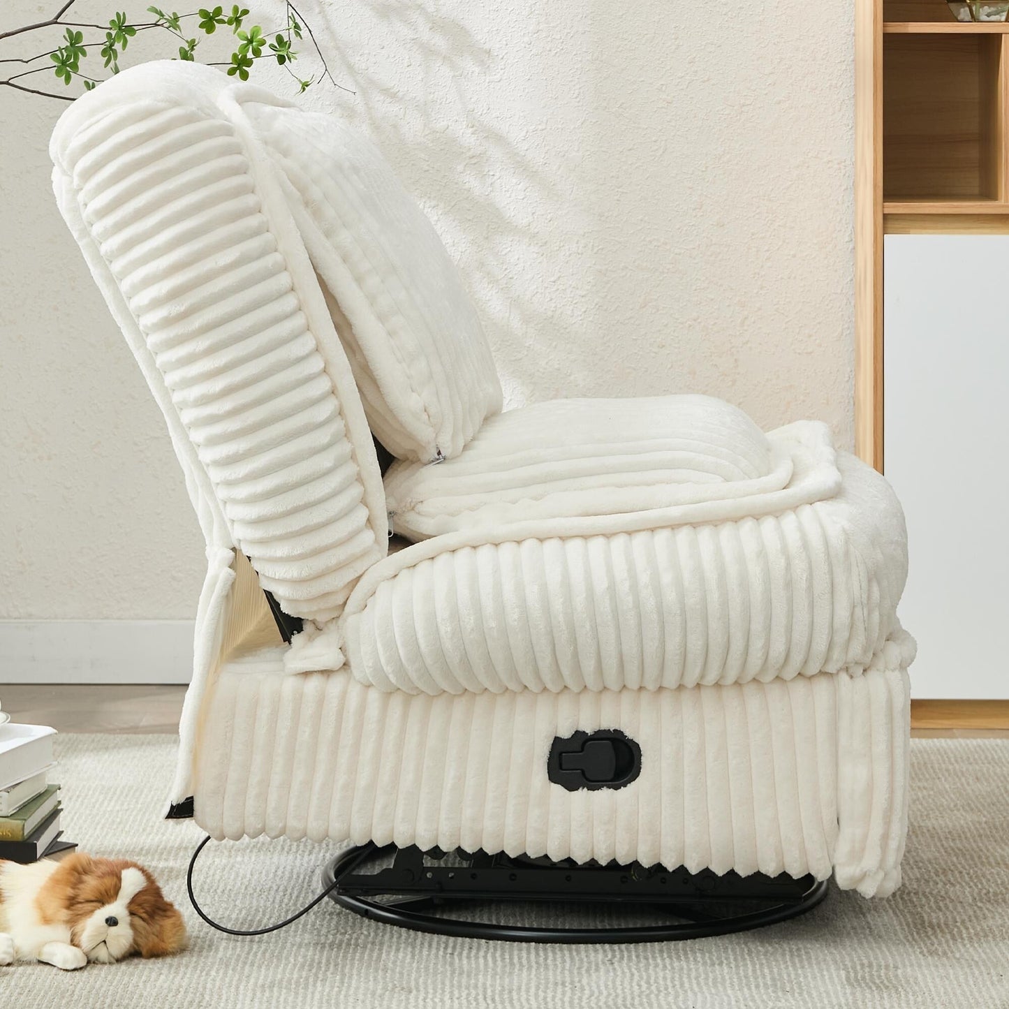 Canapé simple pivotant à 360°, canapé inclinable, fauteuil à bascule manuel sans accoudoirs, salon, bureau