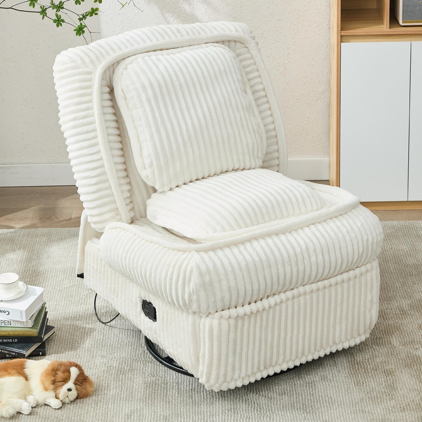 Canapé simple pivotant à 360°, canapé inclinable, fauteuil à bascule manuel sans accoudoirs, salon, bureau