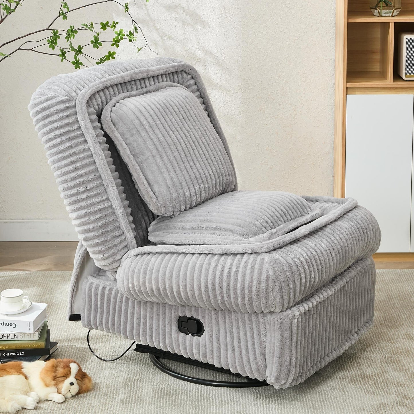 Canapé simple pivotant à 360°, canapé inclinable, fauteuil à bascule manuel sans accoudoirs, salon, bureau